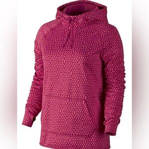 Nike Women's Fuchsia Patterned Hoodie